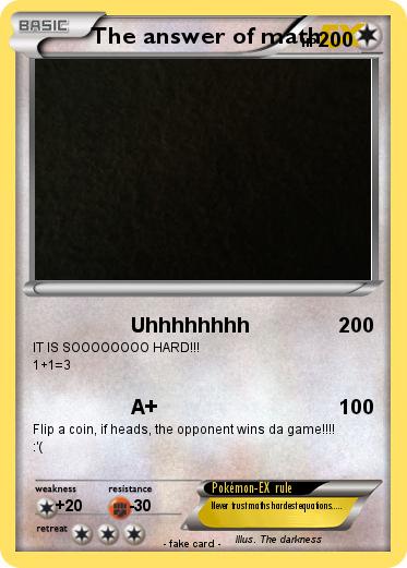 Pokemon The answer of math