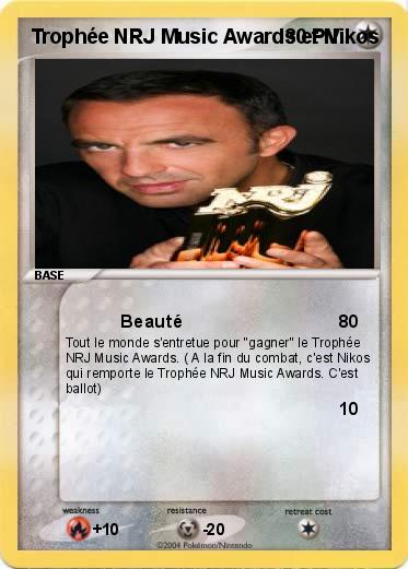 Pokemon Trophée NRJ Music Awards et Nikos