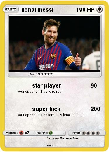 Pokemon lional messi
