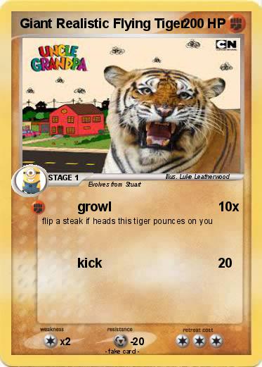 Pokemon Giant Realistic Flying Tiger