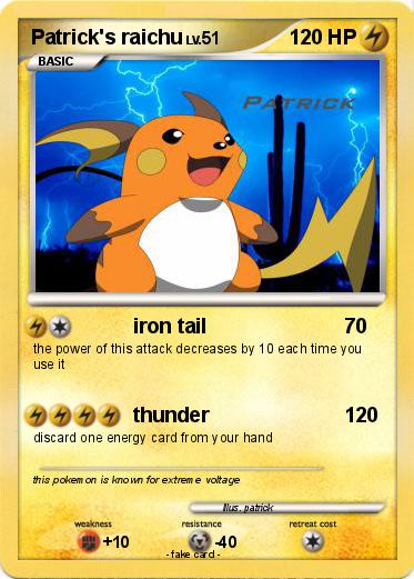 Pokemon Patrick's raichu