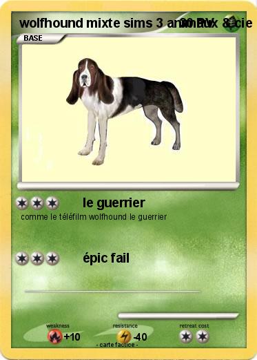Pokemon wolfhound mixte sims 3 animaux & cie
