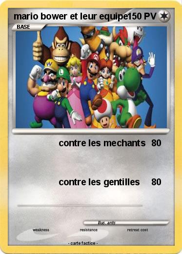 Pokemon mario bower et leur equipe