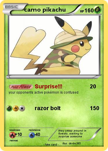 Pokemon camo pikachu
