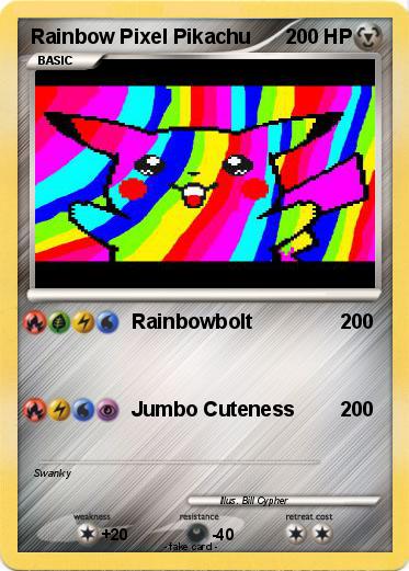 Pokemon Rainbow Pixel Pikachu