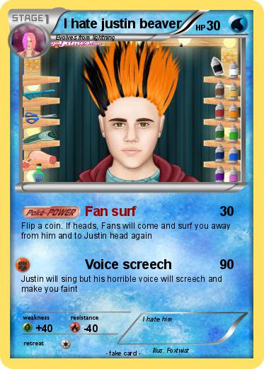 Pokemon I hate justin beaver