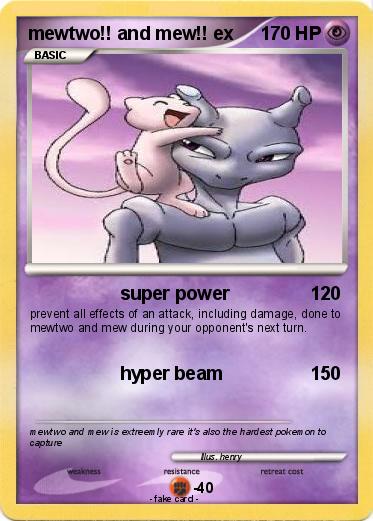 Pokemon mewtwo!! and mew!! ex