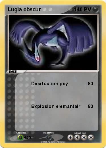 Pokemon Lugia obscur