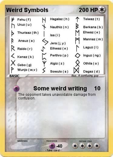 Pokemon Weird Symbols