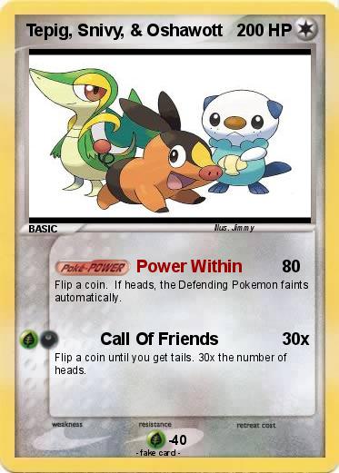 Pokemon Tepig, Snivy, & Oshawott