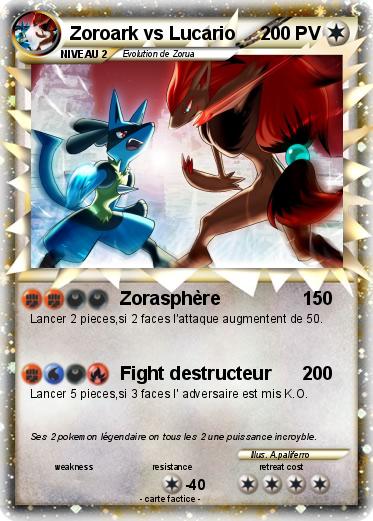 Pokemon Zoroark vs Lucario