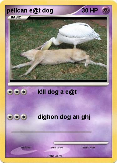 Pokemon pélican e@t dog