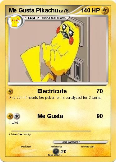 Pokemon Me Gusta Pikachu