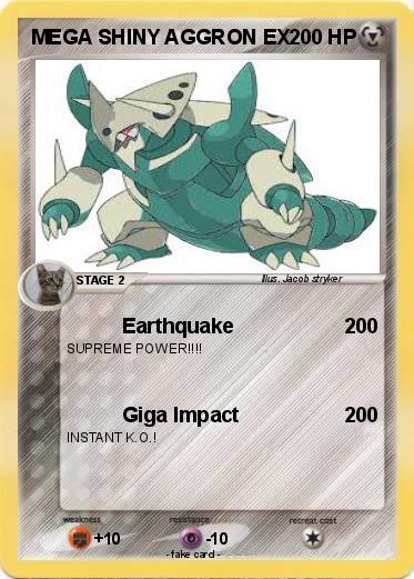 Pokemon MEGA SHINY AGGRON EX