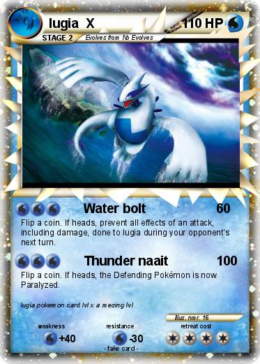 Pokemon lugia  X