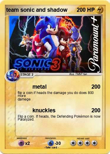 Pokemon team sonic and shadow