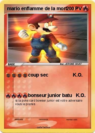 Pokemon mario enflamme de la mort
