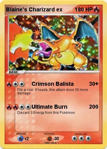 Pokemon Blaine's Charizard ex