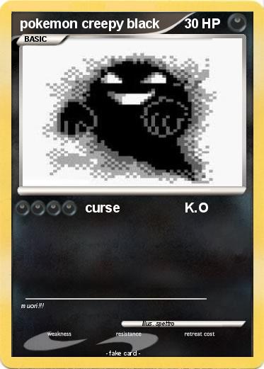 Pokemon pokemon creepy black