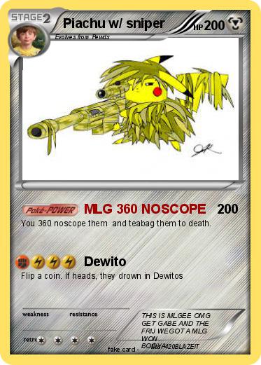 Pokemon Piachu w/ sniper