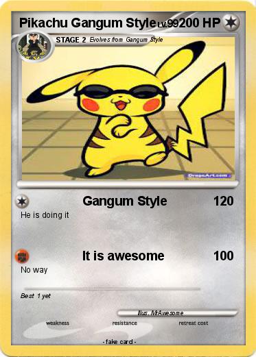 Pokemon Pikachu Gangum Style