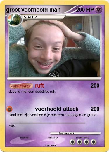 Pokemon groot voorhoofd man