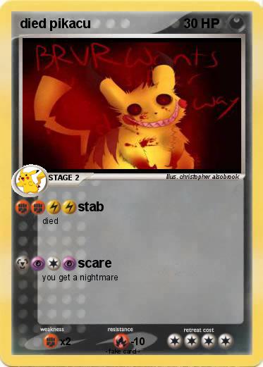 Pokemon died pikacu