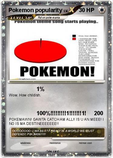Pokemon Pokemon popularity