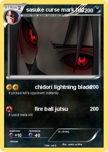 Pokemon sasuke curse mark lvl2