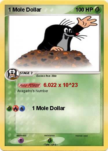 Pokemon 1 Mole Dollar