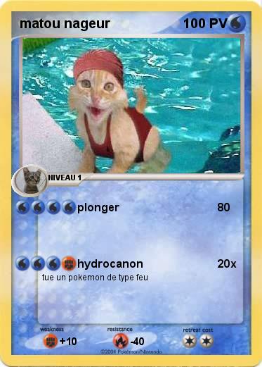 Pokemon matou nageur