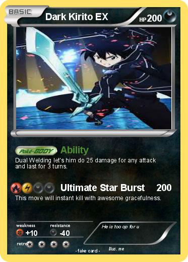 Pokemon Dark Kirito EX