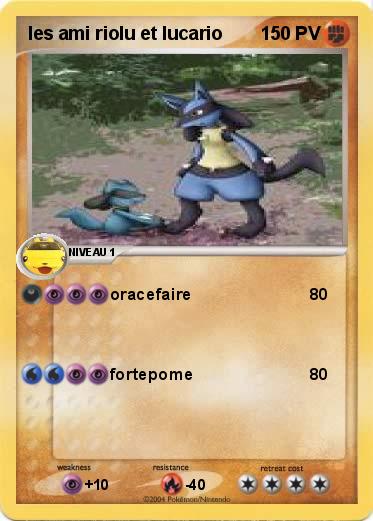 Pokemon les ami riolu et lucario