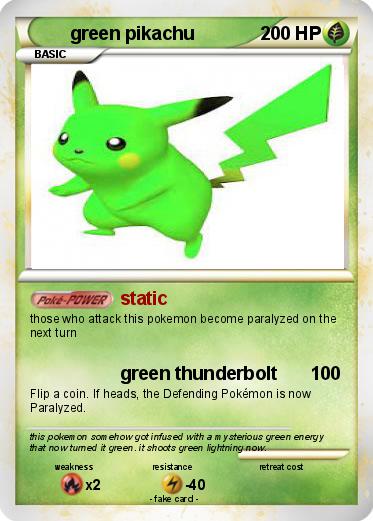 Pokemon green pikachu