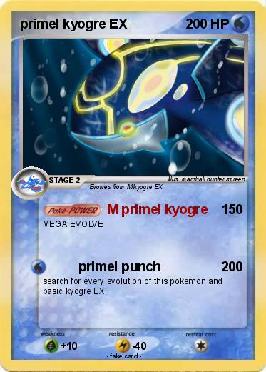 Pokemon primel kyogre EX