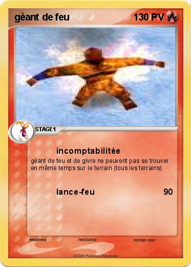 Pokemon géant de feu