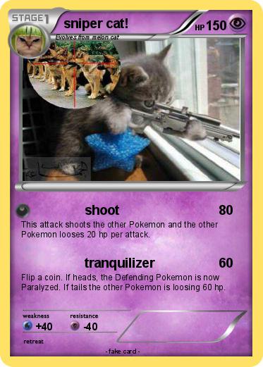 Pokemon sniper cat!