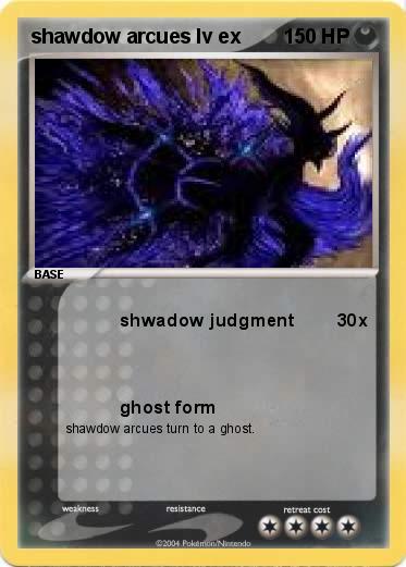 Pokemon shawdow arcues lv ex