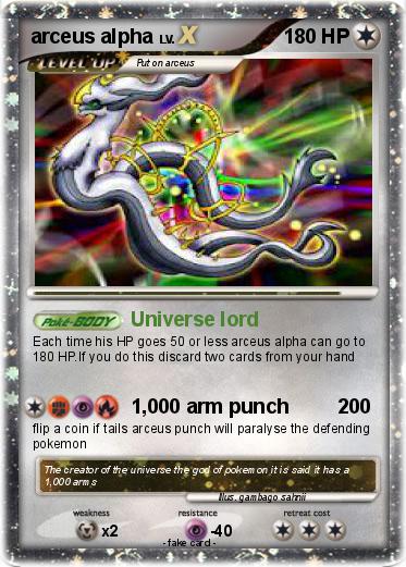 Pokemon arceus alpha