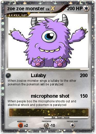 Pokemon zoe zoe monster