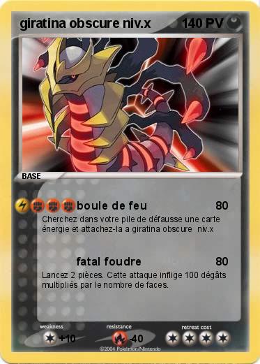 Pokemon giratina obscure niv.x