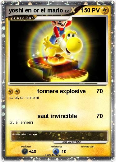 Pokemon yoshi en or et mario
