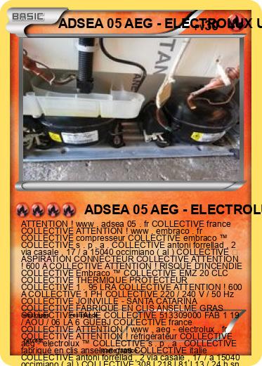 Pokemon ADSEA 05 AEG - ELECTROLUX UNITÉ A INTERNAT IME FRANCE