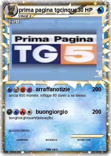 Pokemon prima pagina tgcinque