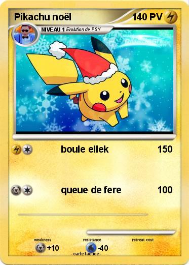 Pokemon Pikachu noël