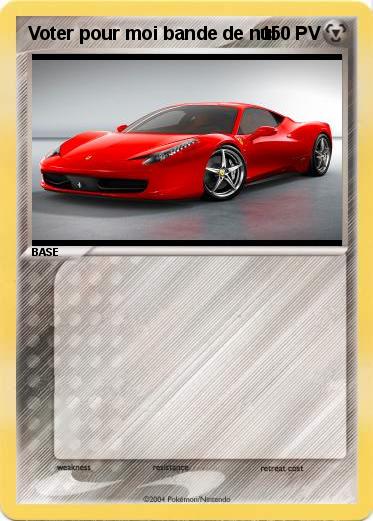 Pokemon Voter pour moi bande de nul