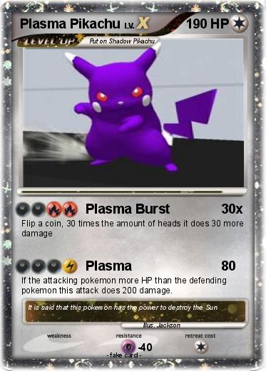 Pokemon Plasma Pikachu