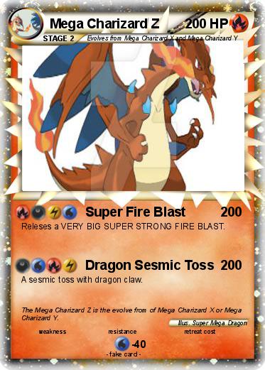 Pokemon Mega Charizard Z
