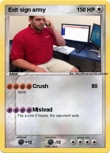 Pokemon Exit sign army