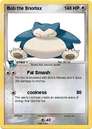 Pokemon Bob the Snorlax
